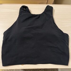 Athleta conscious crop bra D-DD, black.